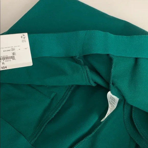 Liz Claiborne Bold Emerald 4 Way Stretch Wide Leg Pants with pockets Size XL $54 - Picture 13 of 13